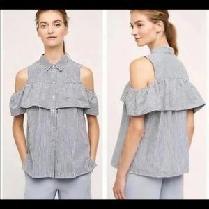 Anthropologie Scilla cold shoulder top Sunday in Brooklyn